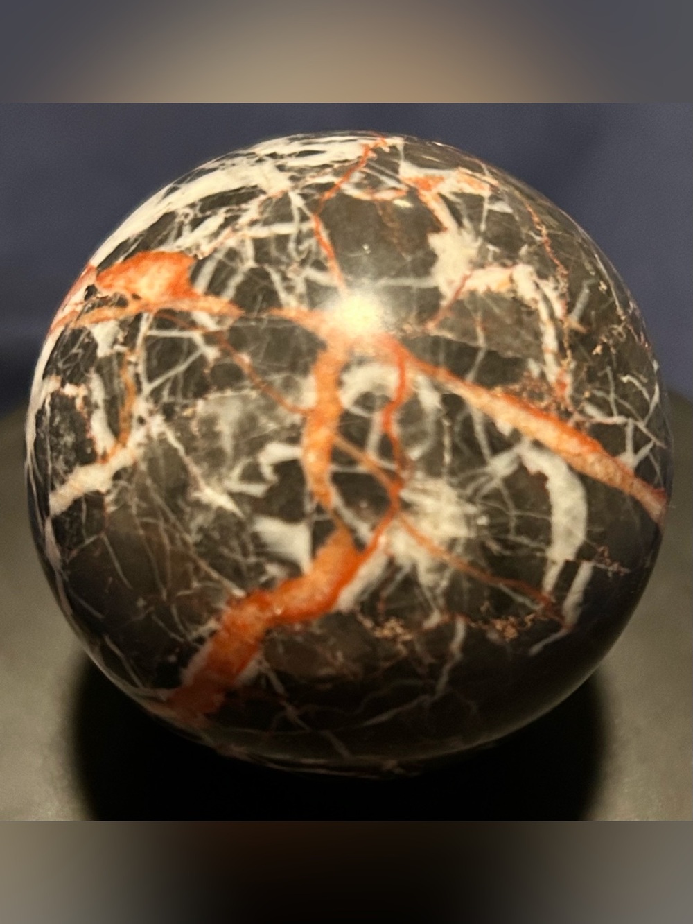 MEDIUM-SIZED CRYSTAL CARVED SPHERE (2” ACROSS)
